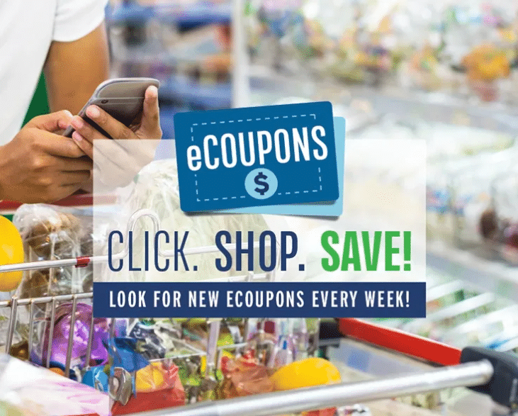 Click. Shop. Save. Digital Coupons